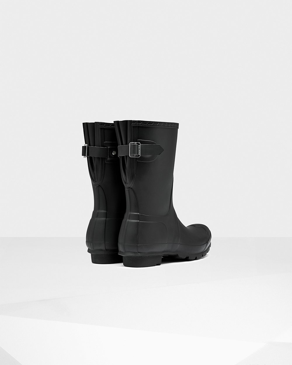 Women Hunter Original Back Adjustable | Short Rain Boots Black | NZ-3869-GZLJ